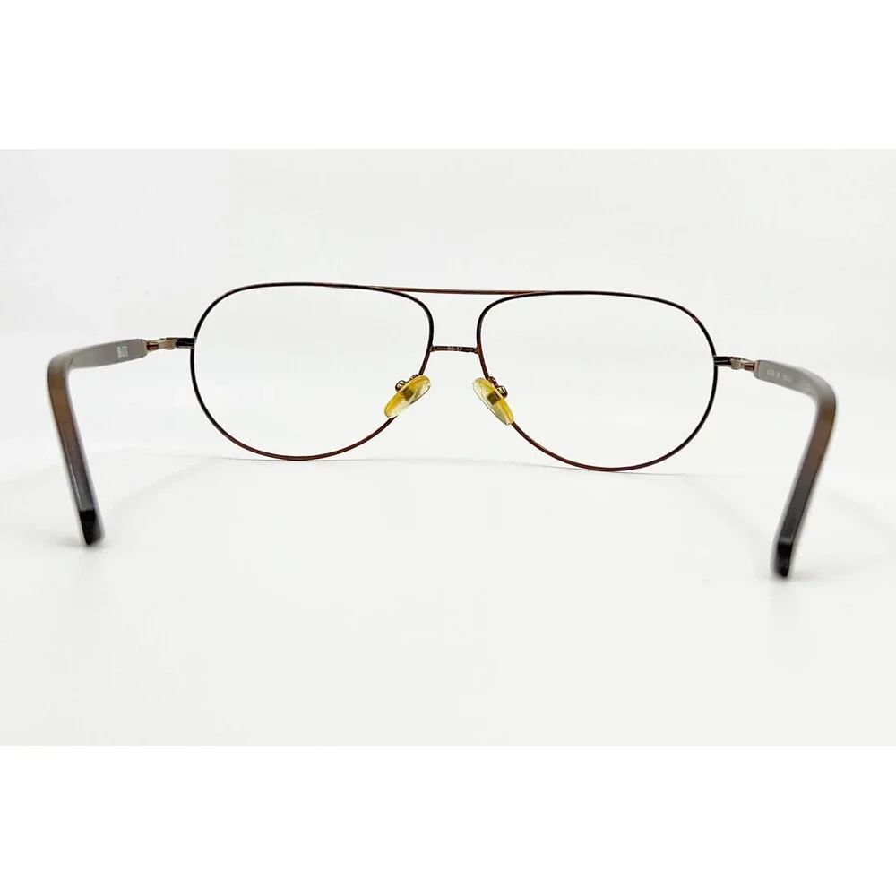 Aztec Eyeglass Frames Mens Brown Aviator AZ 703 60-12-130